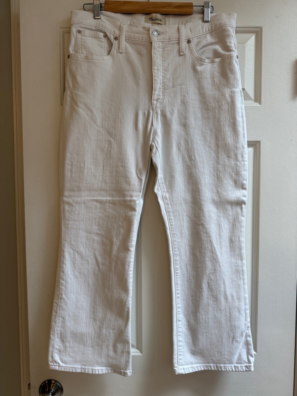 Madewell White Wide-Leg Jeans